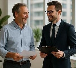 Investor with Banker