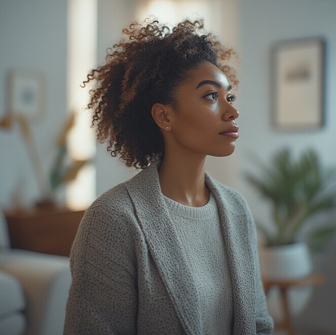 Woman Receiving Information